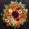 24" Fall Wreath for Front Door - Large Autumn Wreath with Artificial Apples, Dahlias & Sunflowers - Farmhouse Harvest Decor for Outdoor Porch, Wall & Window